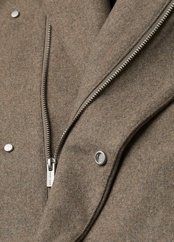 Серо-бежевое демисезонное Пальто однобортное H&M