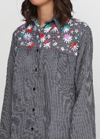 Черная кэжуал рубашка в клетку Red Queen