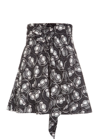 Темно-серая кэжуал с абстрактным узором юбка Dafna May