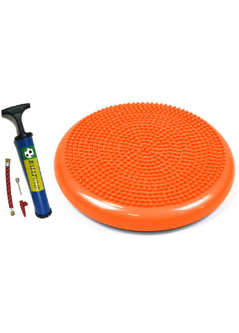 Балансировочная массажная подушка оранжевая с насосом (сенсомоторный массажный балансировочный диск для баланса и массажа) EasyFit (241214872)
