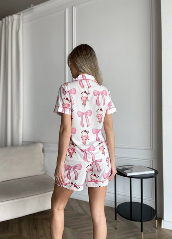 Біла всесезон піжама (сорочка, шорти) сорочка + шорти NOVA VEGA