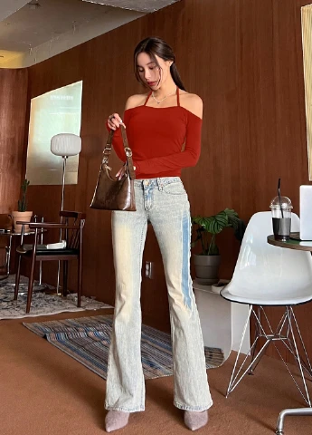 Терракотовая блуза SHEIN