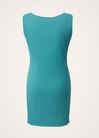 Бірюзова кежуал сукня на запах Sassofono однотонна