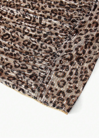 Світло-коричнева вечірня сукня силуетна SHEIN леопардовий