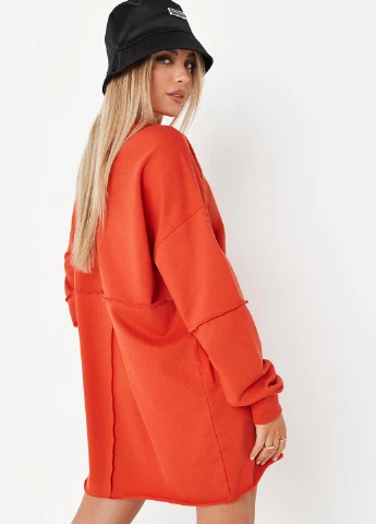 Светло-красное кэжуал платье платье-свитшот Missguided однотонное