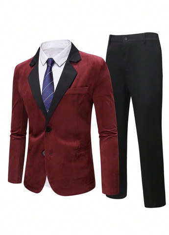 Комбинированный демисезонный костюм (пиджак, брюки) брючный SHEIN