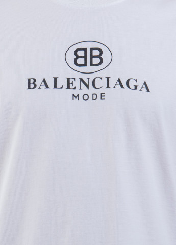 Біла сіра футболка з логотипом Balenciaga