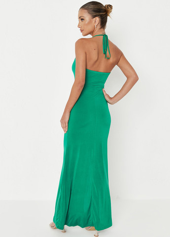 Зеленое вечернее платье платье-комбинация Missguided однотонное
