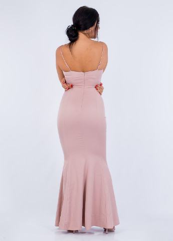 Светло-розовое вечернее платье годе Lipsy однотонное