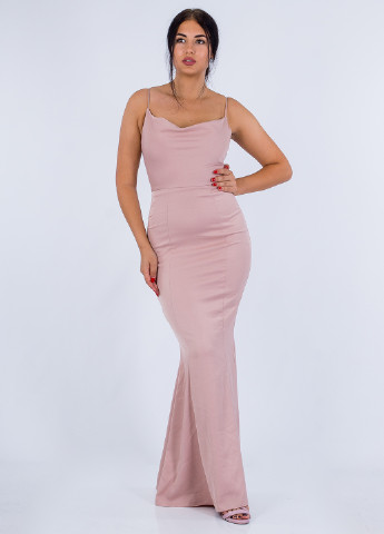 Светло-розовое вечернее платье годе Lipsy однотонное