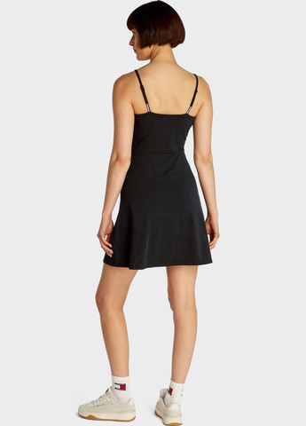 Чорна кежуал сукня кльош Tommy Jeans однотонна