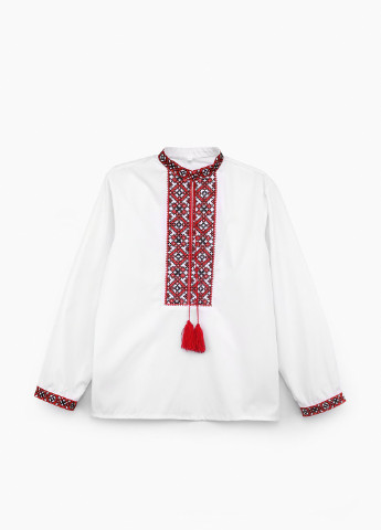 Рубашка вышиванка Козачок однотонная красная праздничная