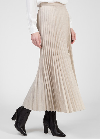 Светло-бежевая кэжуал однотонная юбка Calvin Klein плиссе