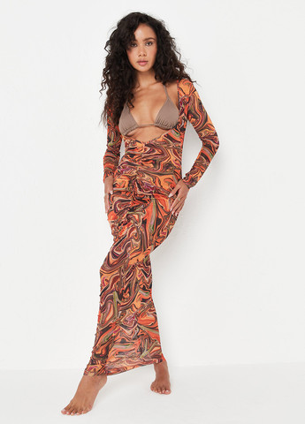 Помаранчева пляжна сукня Missguided з абстрактним візерунком