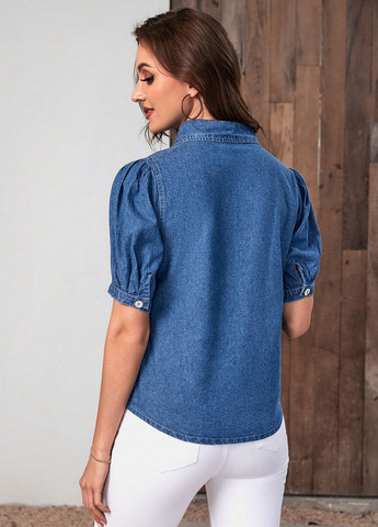 Синяя блуза SHEIN