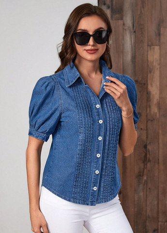 Синяя блуза SHEIN