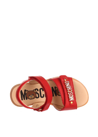 Красные босоножки Moschino с логотипом