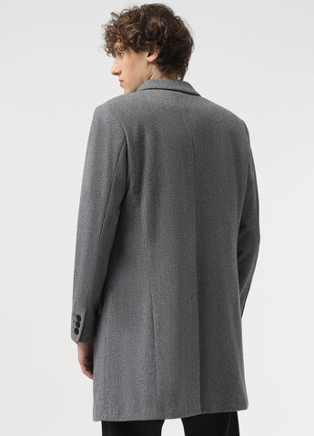 Серое демисезонное Пальто однобортное Sun's House