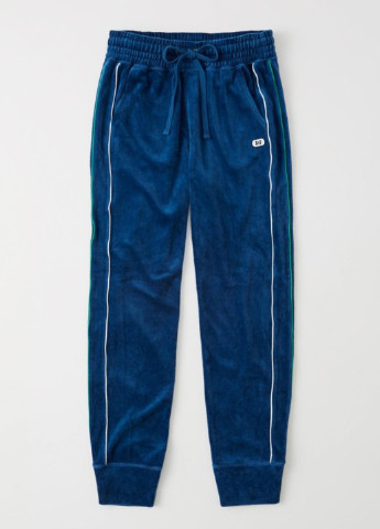 Синие спортивные демисезонные зауженные брюки Abercrombie & Fitch