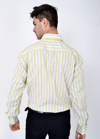 Салатовая кэжуал рубашка в полоску Ager с длинным рукавом
