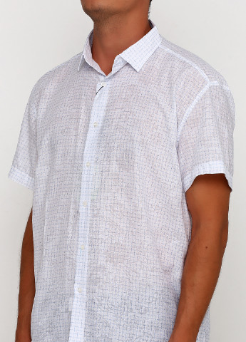 Белая кэжуал рубашка с абстрактным узором RECOBA