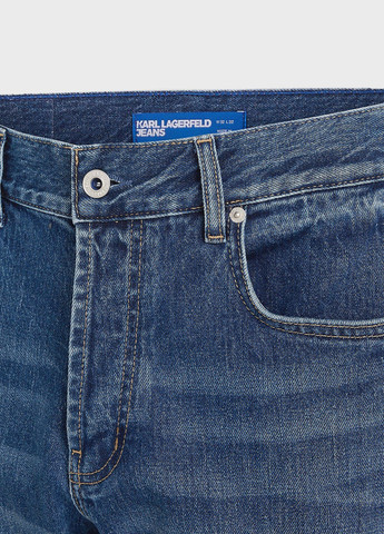 Темно-синие демисезонные зауженные джинсы Karl Lagerfeld Jeans
