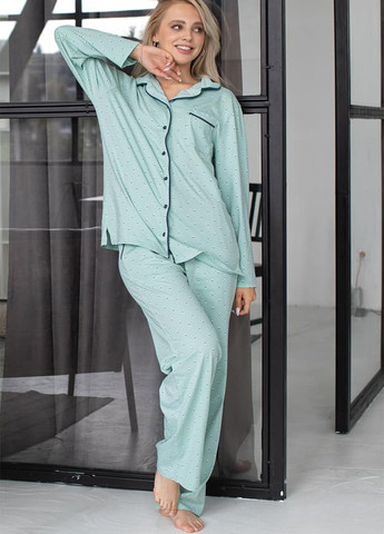 Мятная всесезон пижама (рубашка, брюки) рубашка + брюки Naviale
