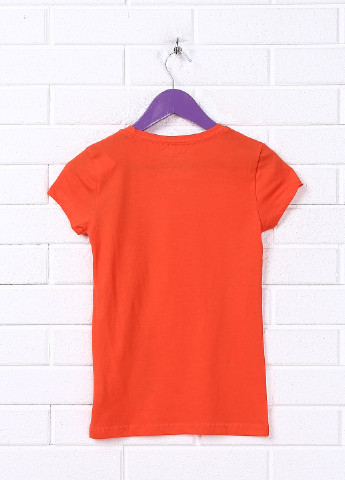 Оранжевая летняя футболка с коротким рукавом Aeropostale