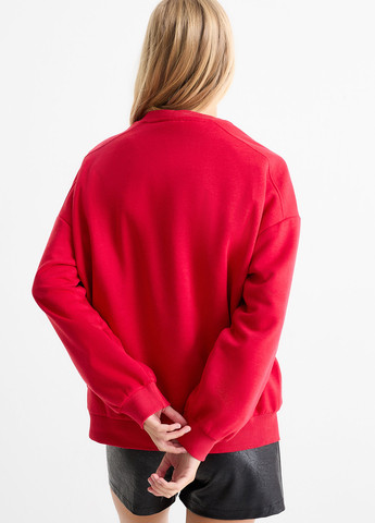 Червоний світшот C&A малюнок без декору (352576242)