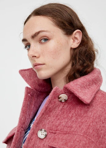 Темно-розовая куртка демісезон,темно-рожевий, Pull & Bear