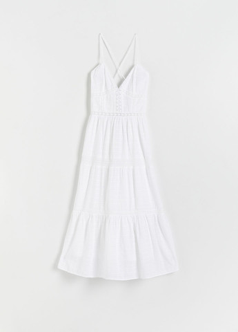 Білий кежуал сукня з відкритою спиною Reserved однотонна