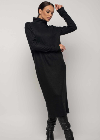 Черное кэжуал платье эрин пл 0819 черный Ри Мари однотонное