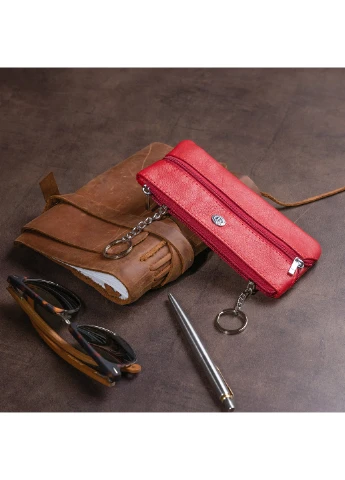 Жіночий шкіряний гаманець-ключниця 15,5х7х0,5 см st leather (229458701)