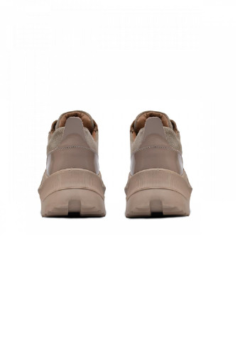 Бежевые демисезонные кроссовки женские кожанные cc03071 No Brand