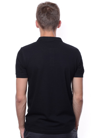 Черная футболка-поло для мужчин Troll однотонная