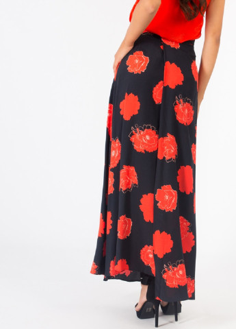 Черная кэжуал цветочной расцветки юбка FK. Pynappel клешированная