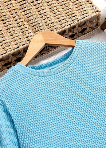 Блакитний демісезонний костюм (світшот, спідниця) спідничний SHEIN