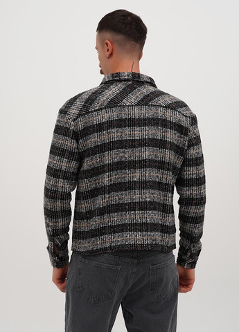 Черная кэжуал рубашка в клетку Boohoo