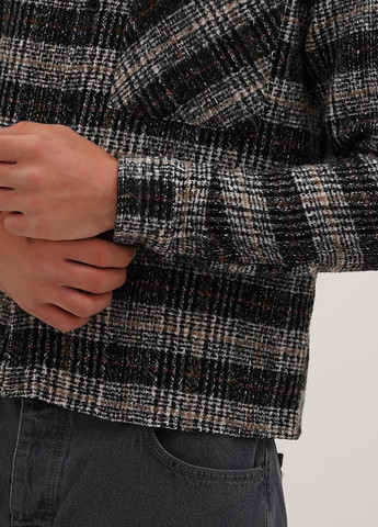 Черная кэжуал рубашка в клетку Boohoo