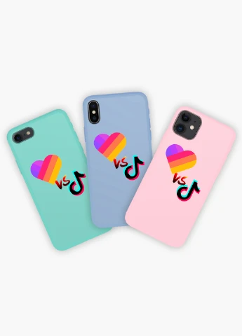 Чохол силіконовий Apple Iphone 11 ТікТок и Лайк (TikTok and Likee) Білий (9230-1387) MobiPrint (219504847)