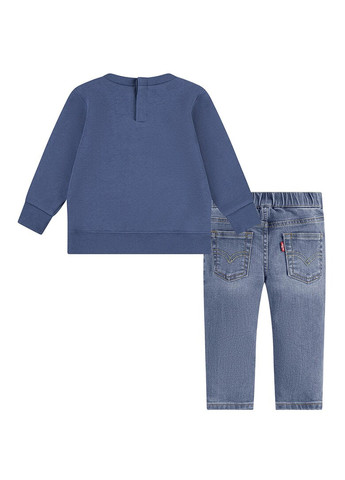 Сіро-синій демісезонний комплект (світшот, джинси) Levi's