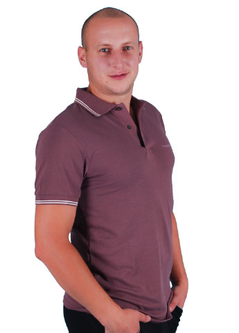 Коричневая футболка-поло для мужчин Kosta
