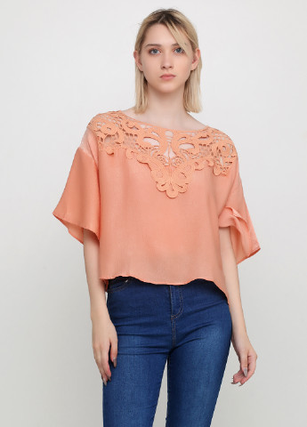 Персиковая летняя блуза Sassofono