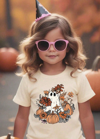 Бежева літня футболка SHEIN