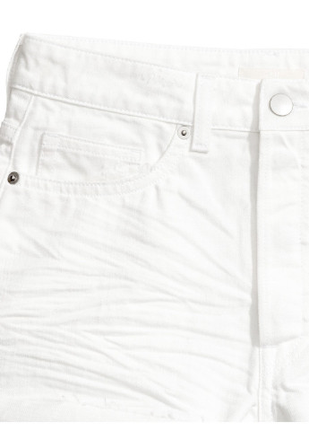 Шорты джинсовые H&M однотонные белые кэжуалы