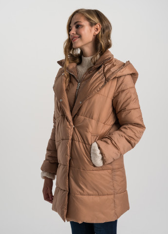 Светло-коричневая зимняя куртка befree