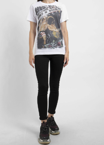 Біла футболка з принтом Rose Back Ko Samui - (250382511)