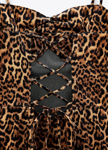 Летний женский сарафан Zara леопардовый