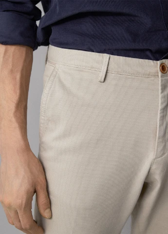 Бежевые кэжуал демисезонные зауженные брюки Massimo Dutti