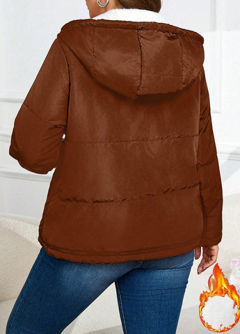 Коричнева зимня куртка SHEIN